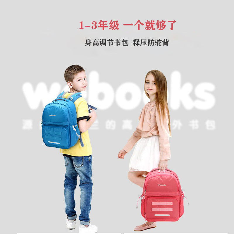 Ergonomic Kids School Backpack – Adjustable Spine-Protection Bookbag for Ages 6-12