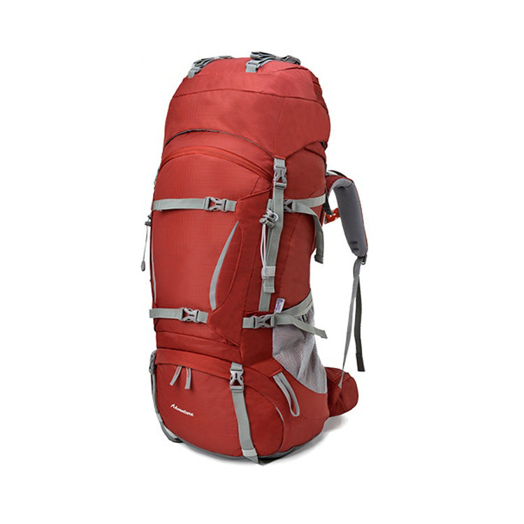 80L Camping Backpack - Nylon Adjustable Suspension with Rain Cover Small Batch Custom