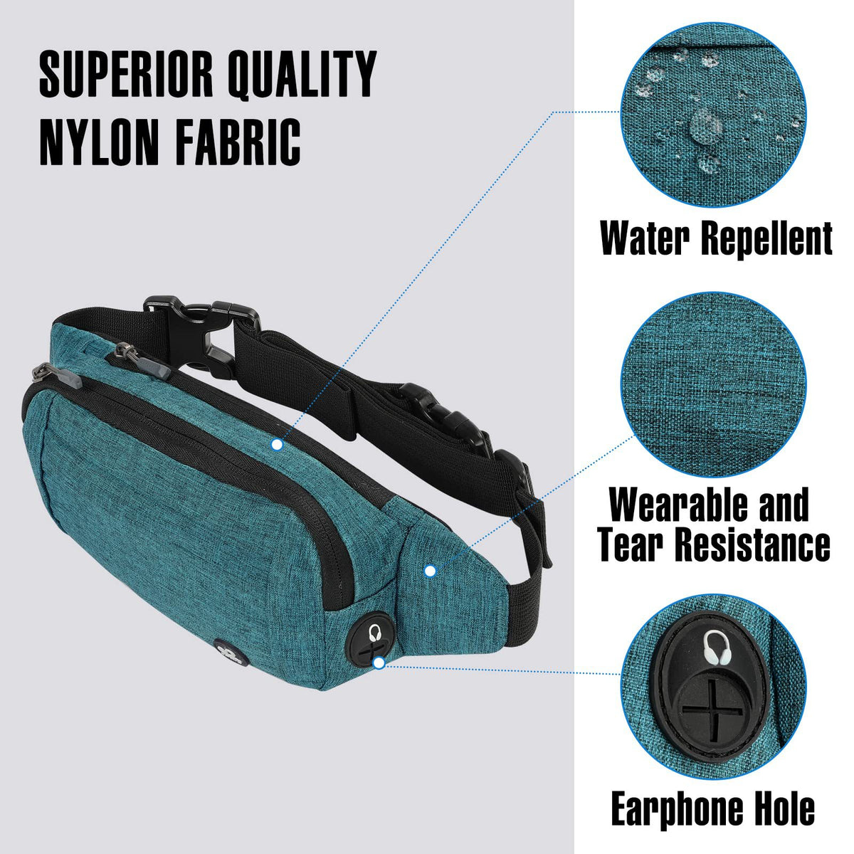 Waterproof Running Waist Pack - Phone Bag Unisex Sports Fitness Small Multi-Function Sling