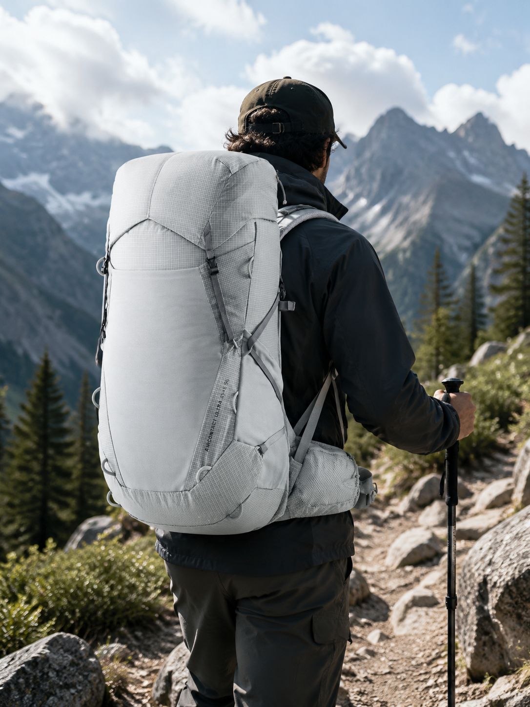 50L Oxford Hiking Backpack - Large Capacity Lightweight Water-Repellent Travel Trekking Pack
