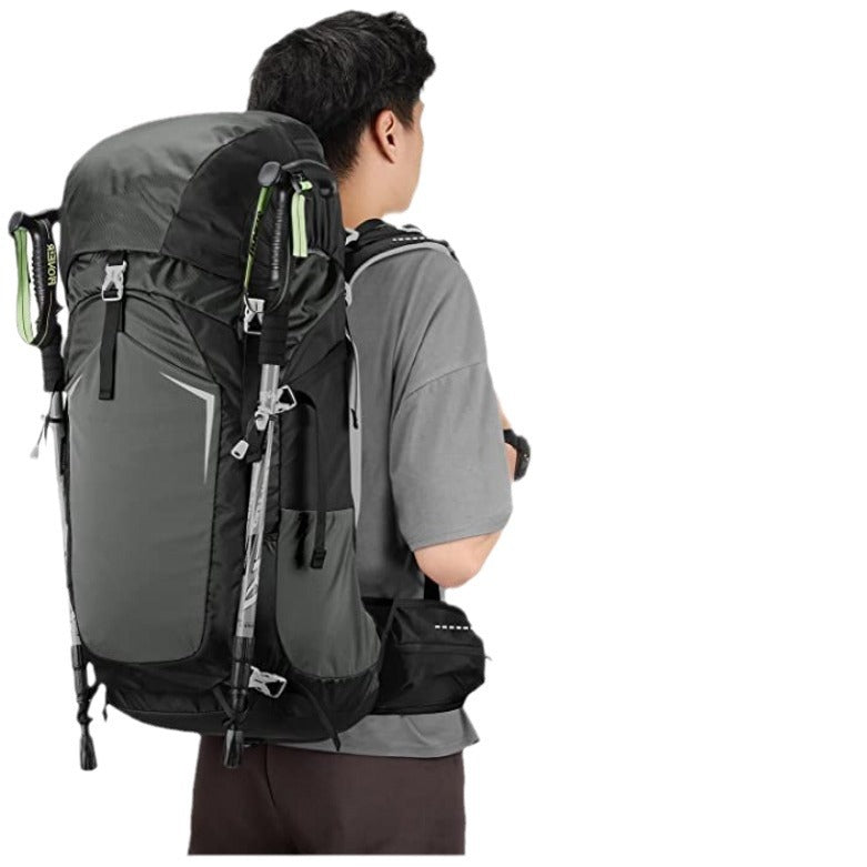 50L Hiking Backpack - Large Capacity Outdoor Trekking Pack with Rain Cover Breathable