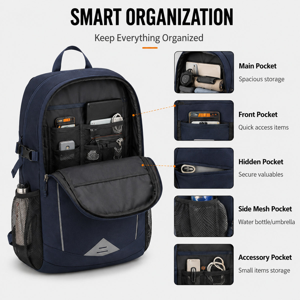 25L Lightweight Hiking Backpack - Waterproof Outdoor Travel Unisex Daypack