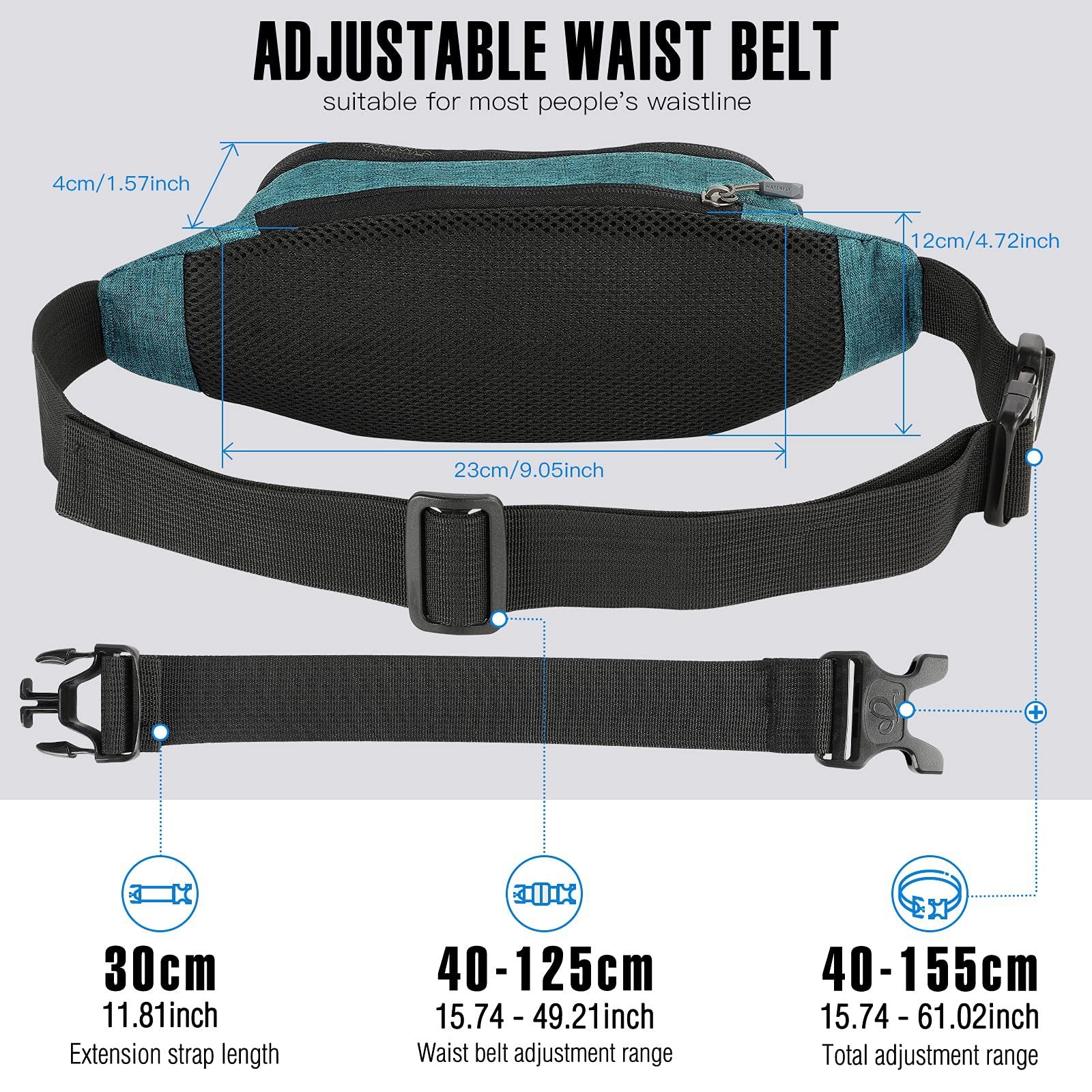 Waterproof Running Waist Pack - Phone Bag Unisex Sports Fitness Small Multi-Function Sling