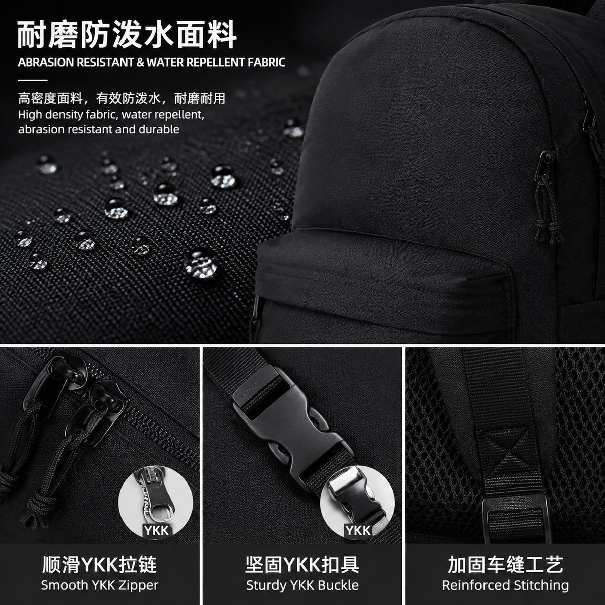 College Student Travel Backpack - Large Capacity Waterproof Breathable Commuter Weekend Daypack