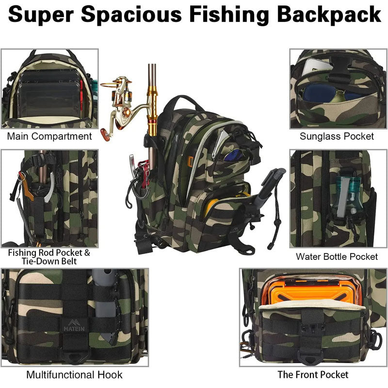 Tactical Camo Lure Backpack - Multi-Function Single Double Shoulder Outdoor Adventure Pack