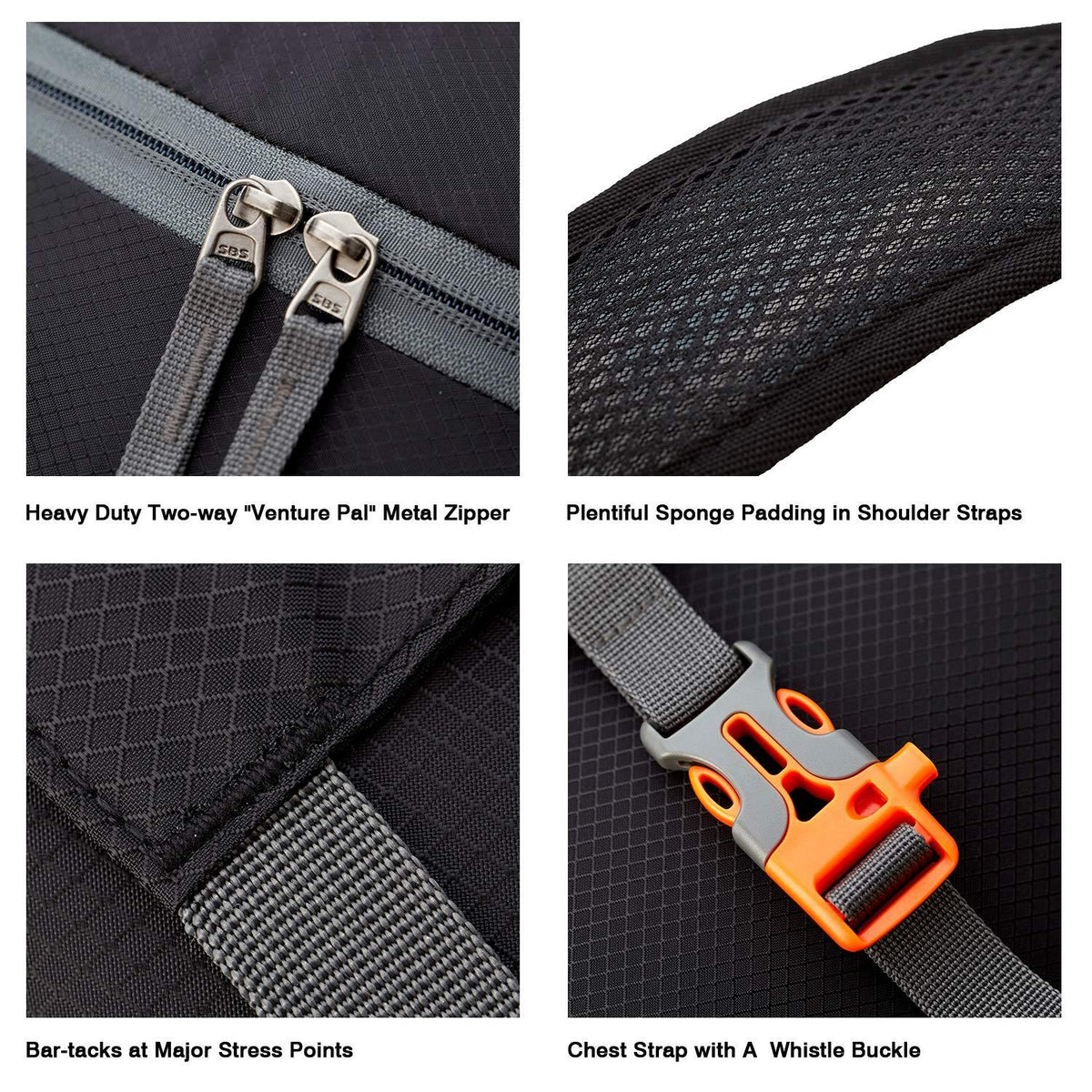 Wet-Dry Separated Foldable Travel Backpack - Ultralight Packable Outdoor Daypack