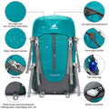 55L Hiking Backpack with curved shoulder strap
