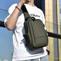 Men's Casual Sling Bag - Waterproof Oxford Crossbody Chest Pack Large Capacity Fashionable
