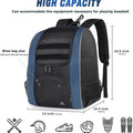 Baseball Softball Equipment Bag - Backpack Style for Kids Adults Training Game Sports Gear Pack
