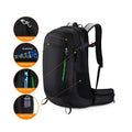 40L Waterproof Nylon Travel Backpack - Large Capacity with Rain Cover Hydration Compartment