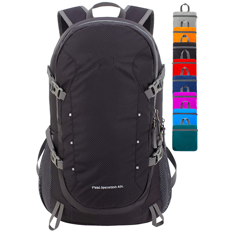 Wet-dry separated foldable travel backpack