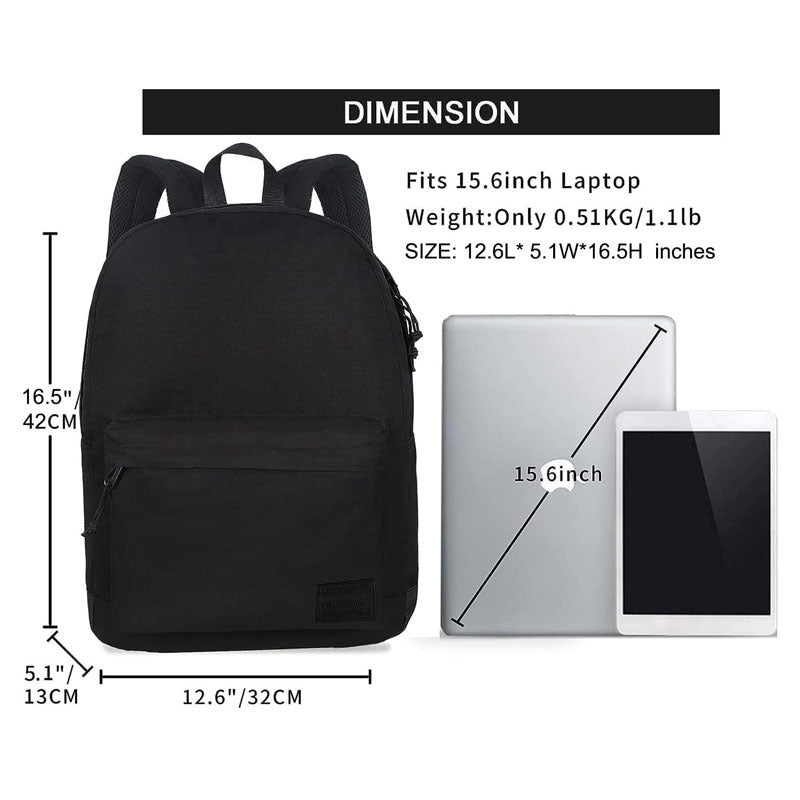 Laptop Backpack - Daily Commuter Student Simple Casual Multi-Function Double Shoulder Pack