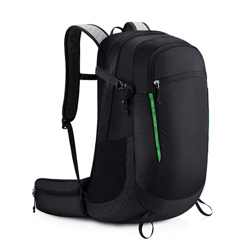 40L Waterproof Nylon Travel Backpack - Large Capacity with Rain Cover Hydration Compartment