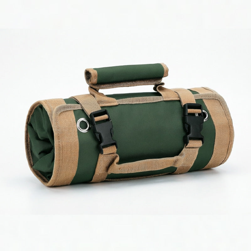 Green Oxford Tool Bag - Multi-Pocket Durable Thickened Work Storage Bag