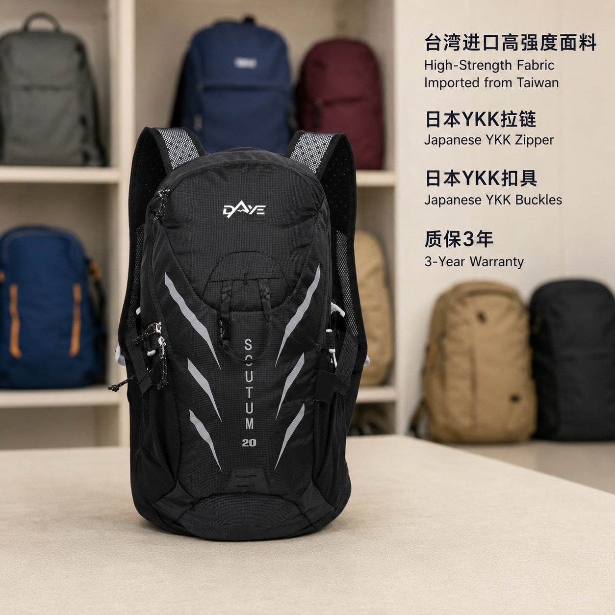 Large capacity cycling hydration backpack
