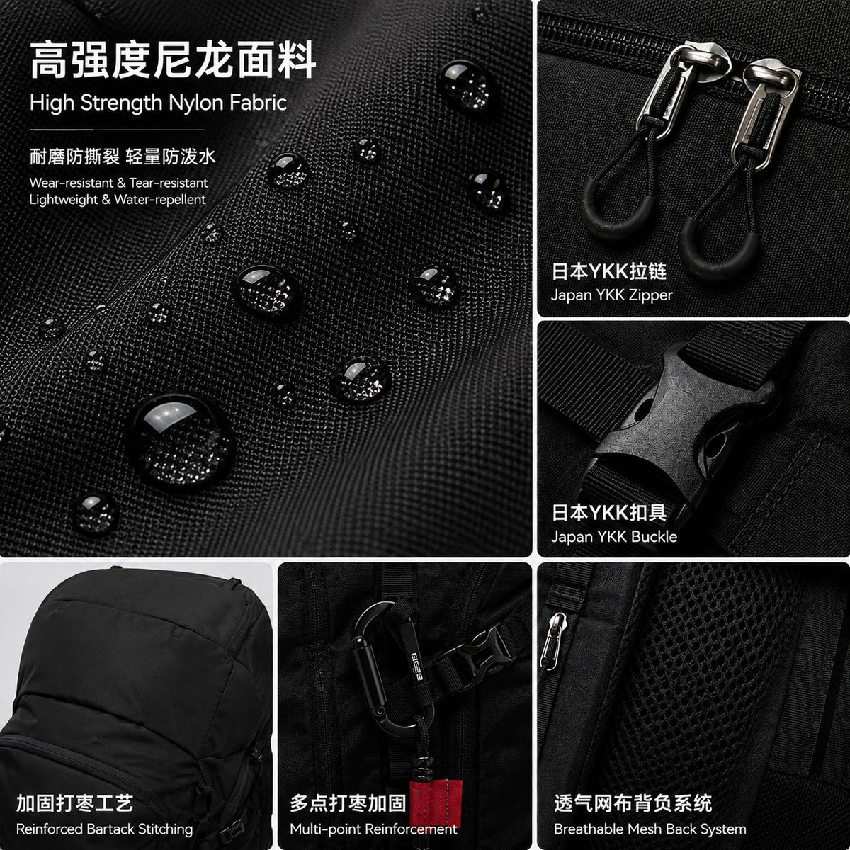 Large Capacity Outdoor Hiking Backpack - Unisex Heavy-Duty Trekking Travel Pack