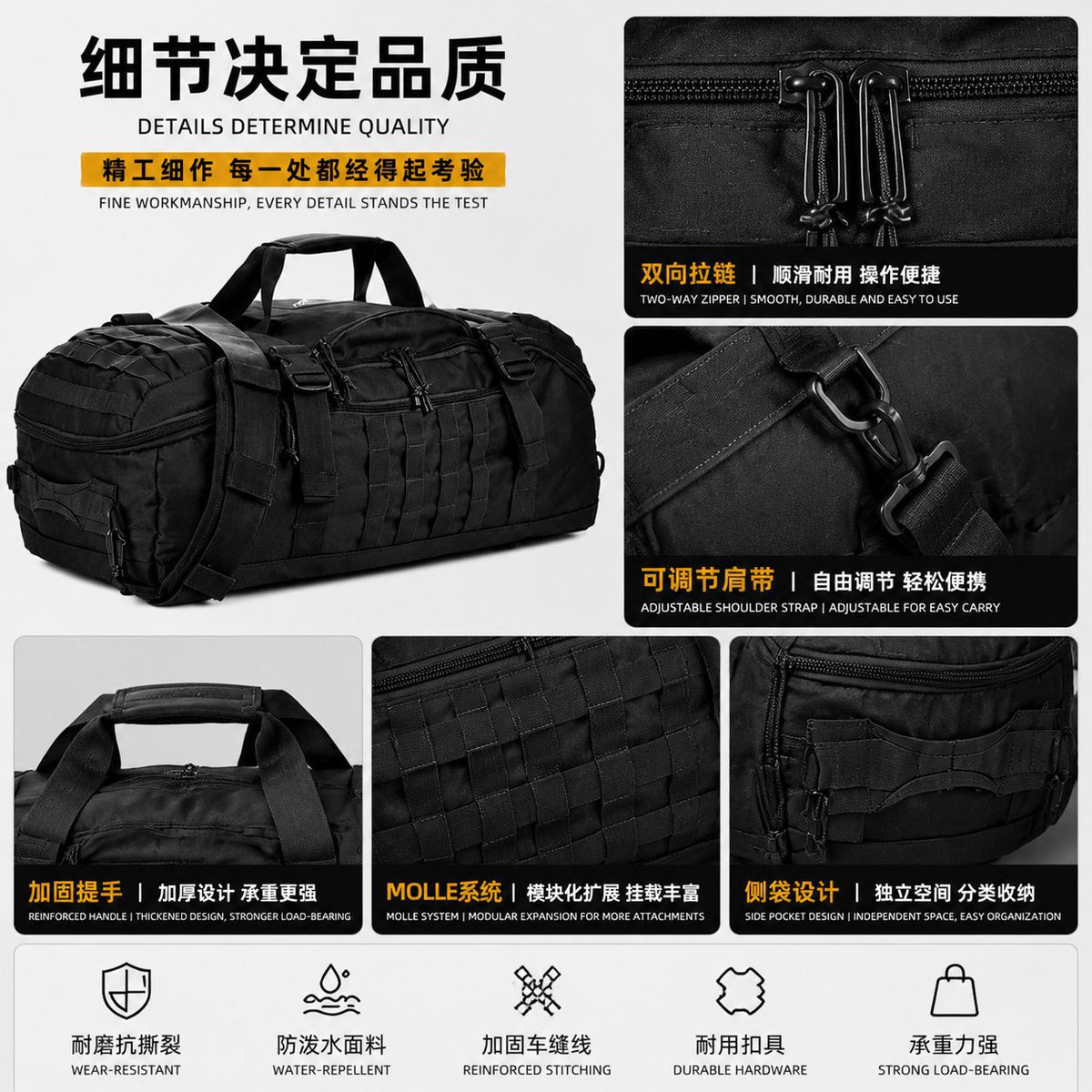 Tactical Camo Backpack - Multi-Function Travel Sports Off-Road Hiking Double Shoulder Pack