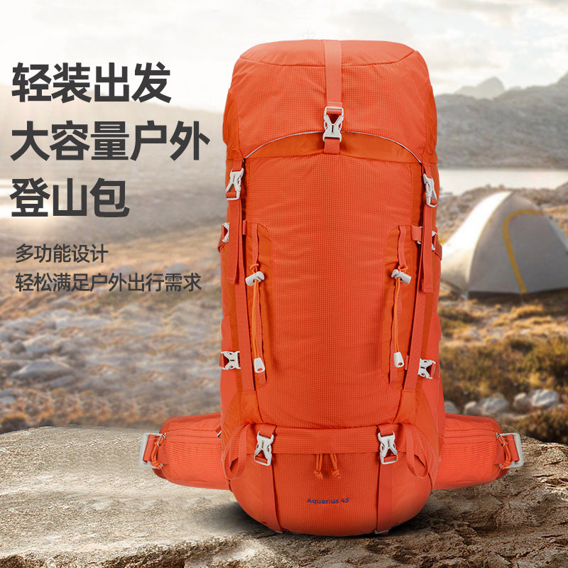 50L Professional Hiking Backpack - Waterproof Nylon Outdoor Double Shoulder Travel Camping Pack