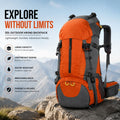 50L Trekking Backpack - Lightweight Waterproof Breathable with Rain Cover Camping Travel Hiking Pack