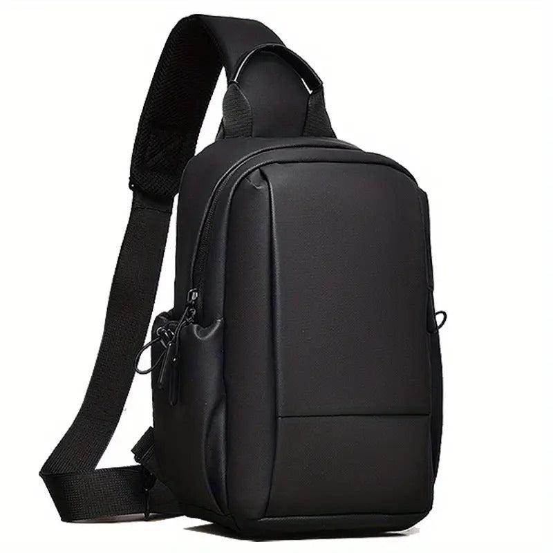 Men's Casual Sling Bag - Waterproof Oxford Crossbody Chest Pack Large Capacity Fashionable