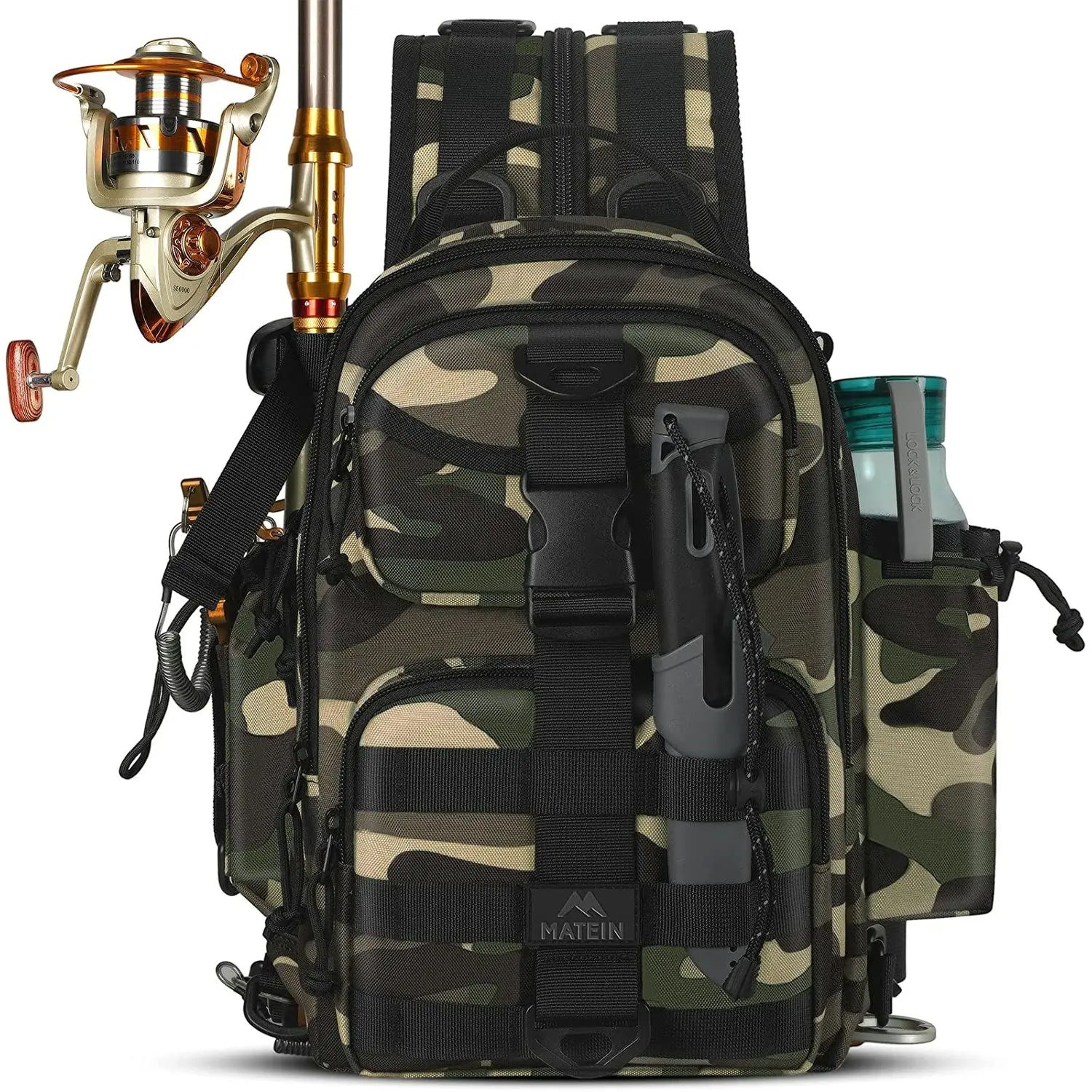 Tactical Lure Backpack - Multi-Function Double Shoulder Quick-Response Outdoor Fishing Camping Pack