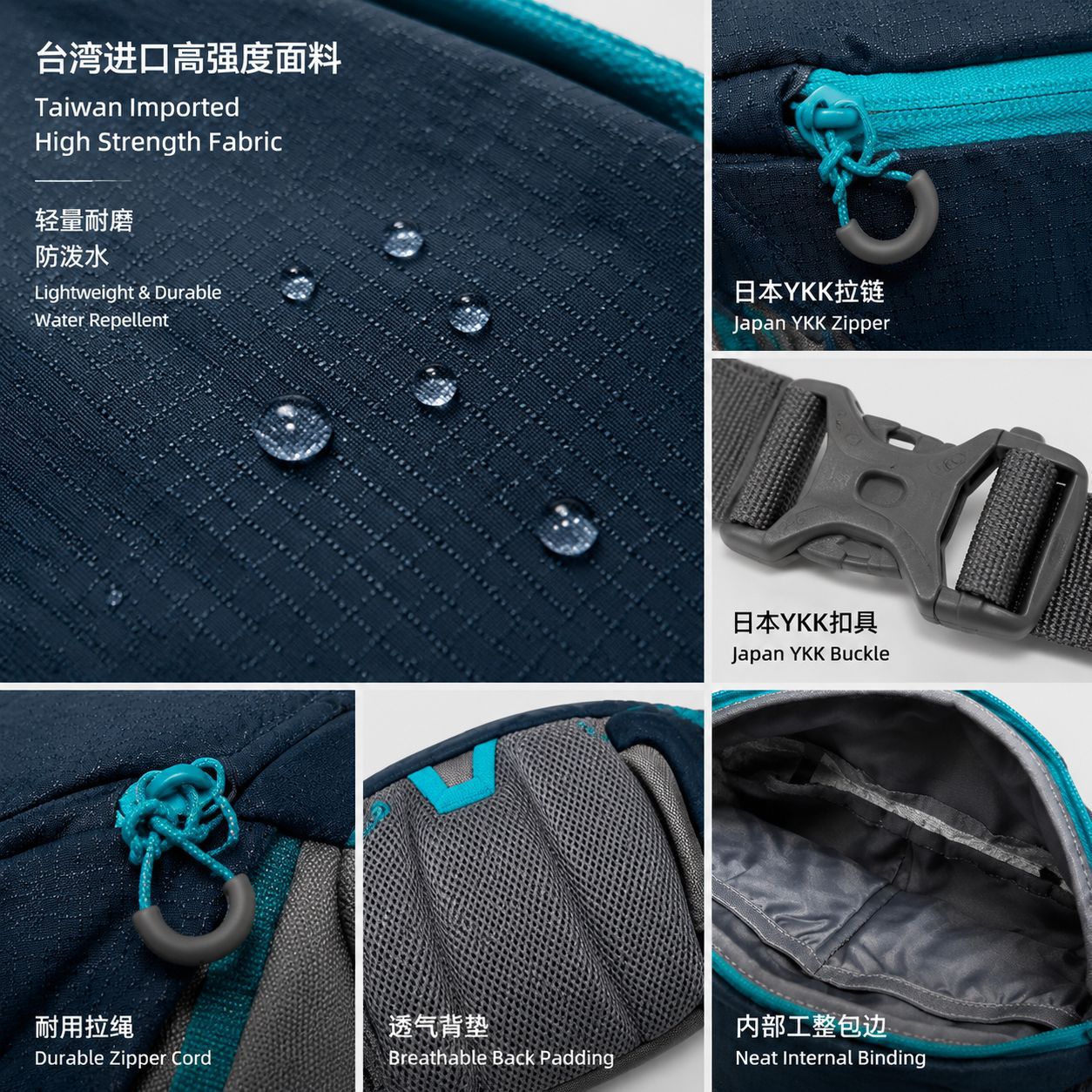 Lightweight Outdoor Waist Pack - Waterproof Running Cycling Hiking Multi-Purpose Sling Bag