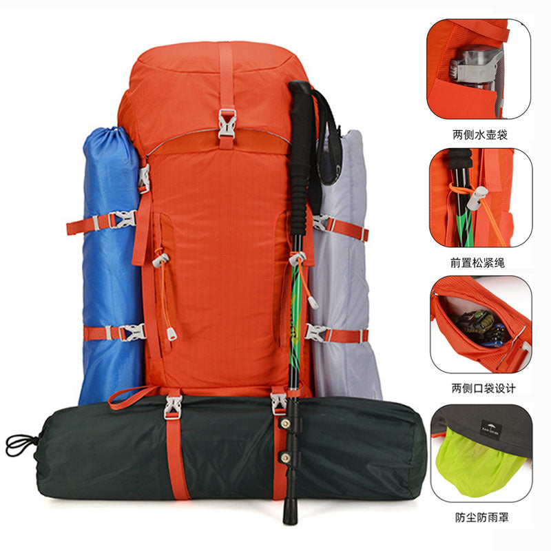50L Trekking Backpack - Professional Suspension System Waterproof Breathable Heavy-Duty Mountaineering Pack