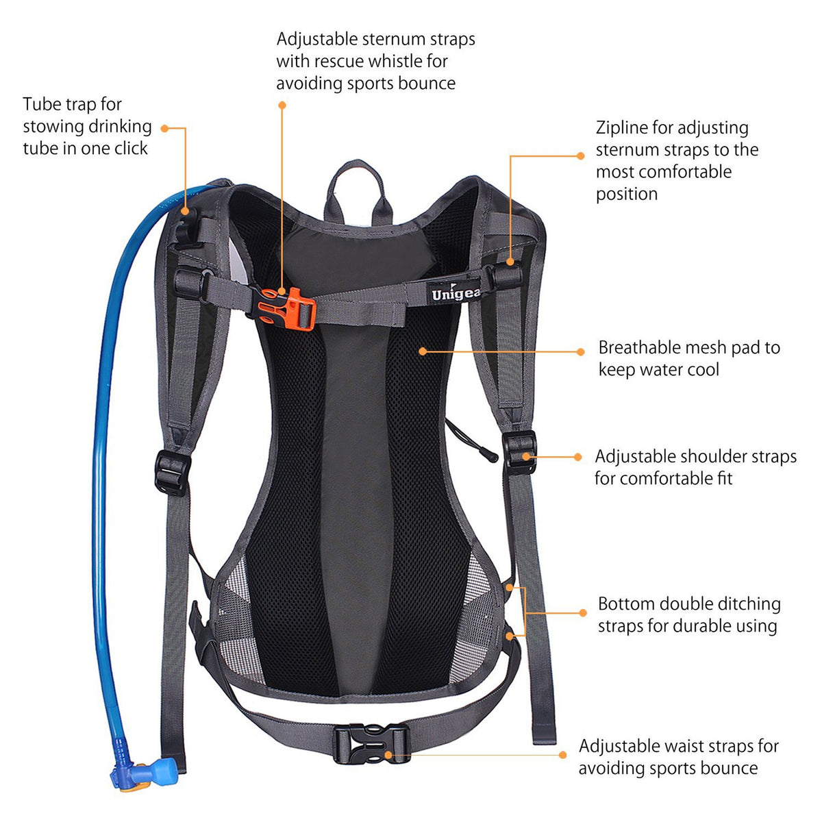 Off-Road Hydration Backpack - OEM/ODM Trail Running Cycling Hiking Outdoor Sports Daypack