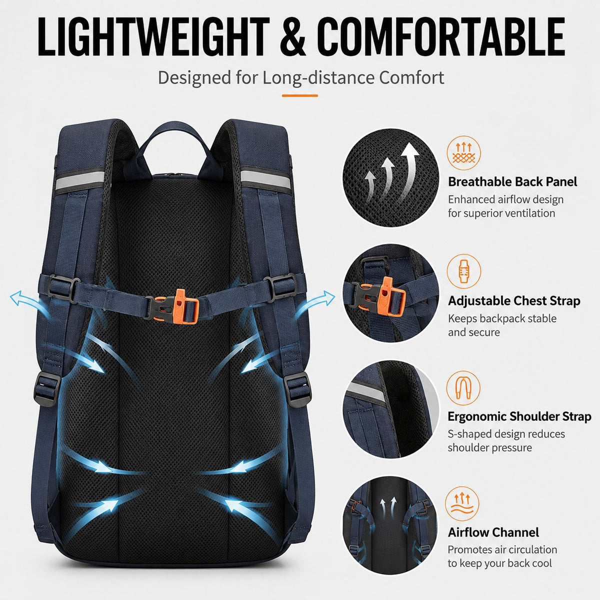 25L Lightweight Hiking Backpack - Waterproof Outdoor Travel Unisex Daypack