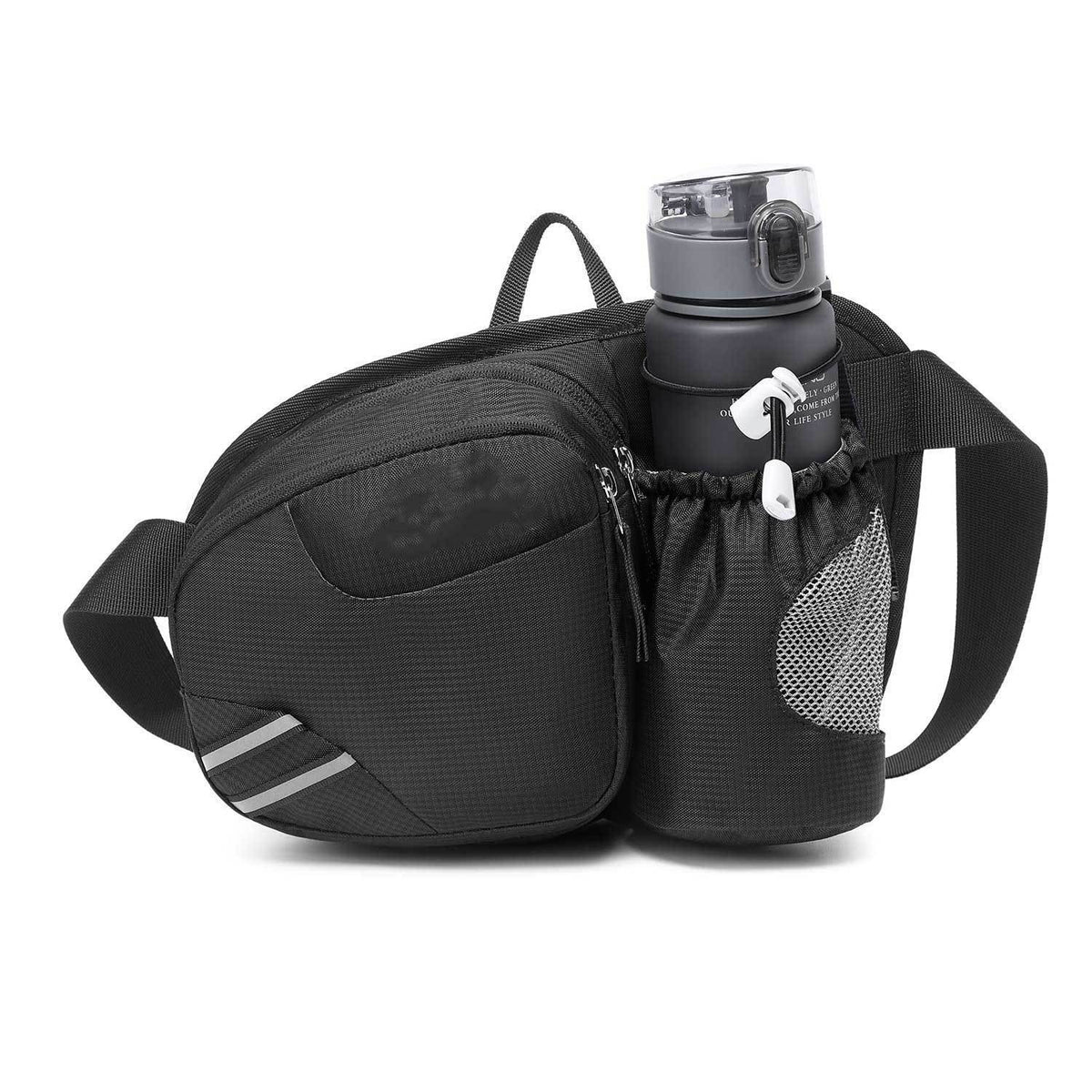 Running Waist Pack with Water Bottle Holder - Hiking Cycling Logo Customizable