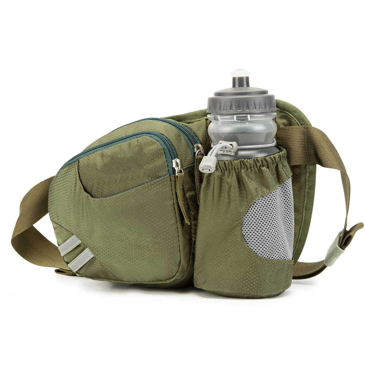 Running Waist Pack with Water Bottle Holder - Hiking Cycling Logo Customizable