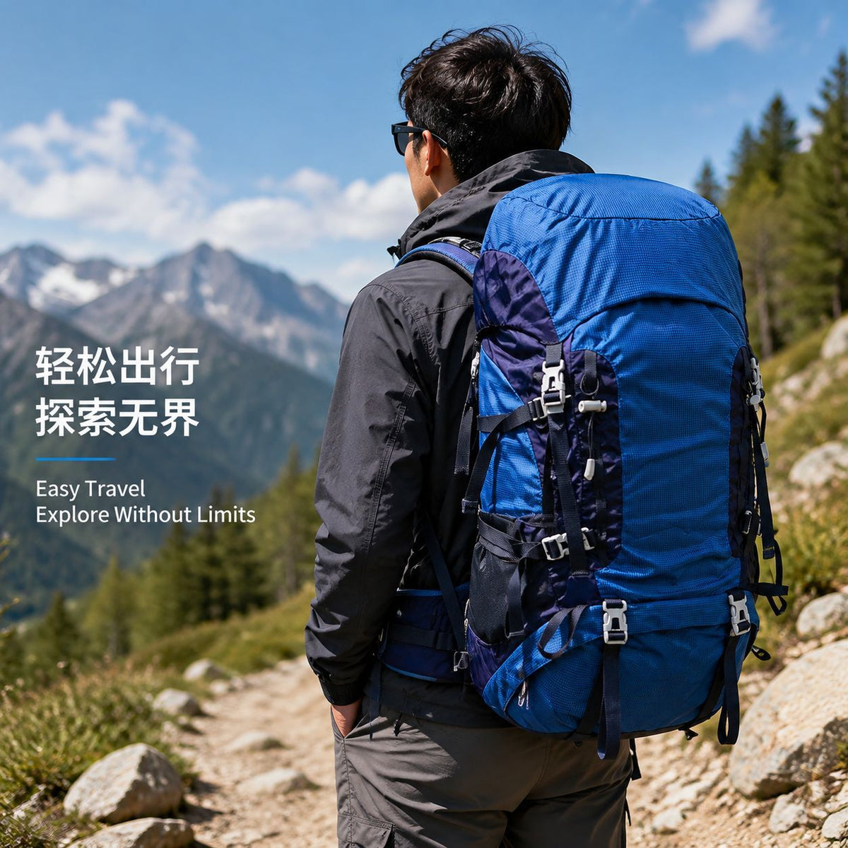 Outdoor Hiking Backpack - Waterproof Wear-Resistant Travel Camping Climbing Multi-Function Daypack