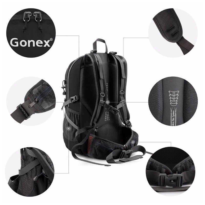 35L Lightweight Trekking Backpack - Breathable Nylon Hiking Camping Daypack